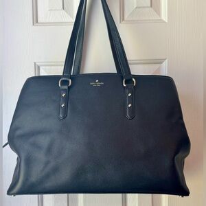 Kate Spade New York Larchmont Avenue Large Black Leather Tote Bag